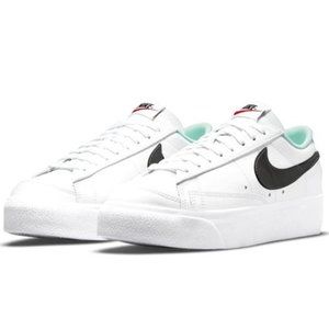 Nike Women's Blazer Low Platform 'White Mint Foam' DQ7654-100 Leather Sneakers